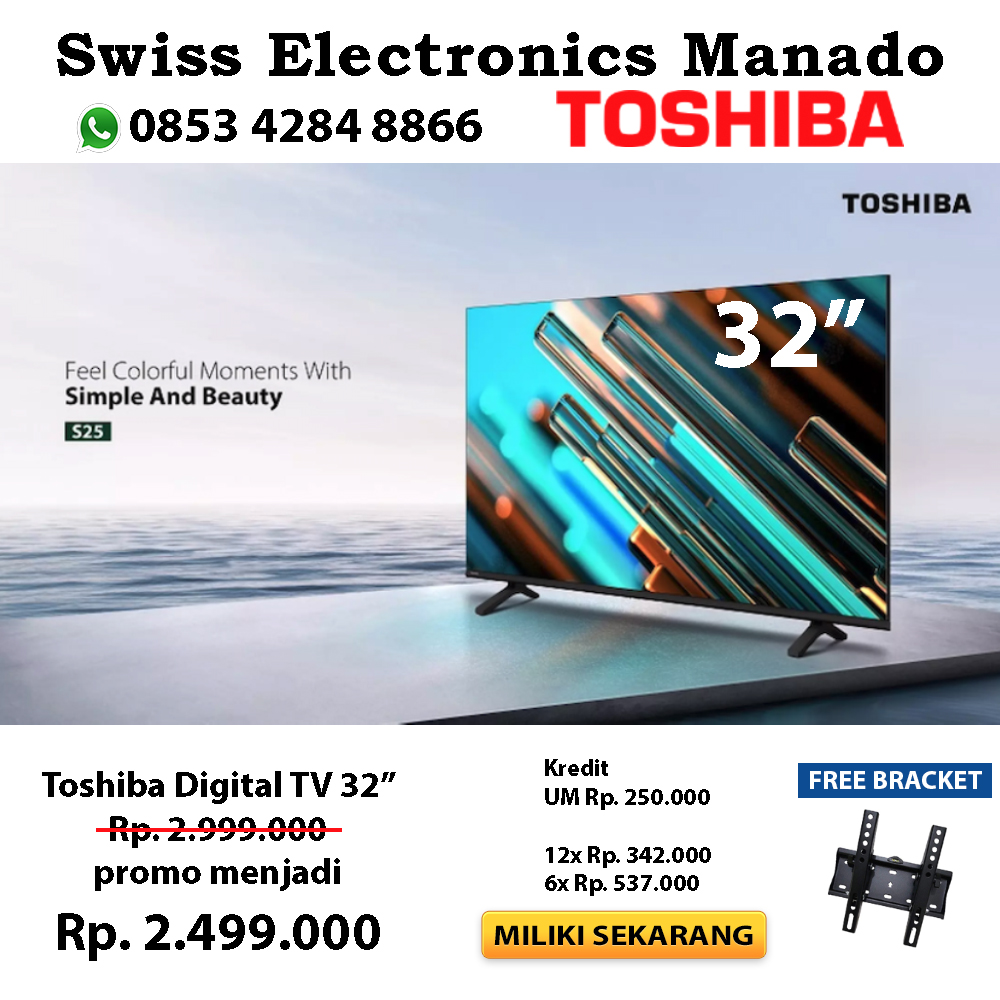 Harga LED TV Toshiba di Manado - Swiss Baru Electronics