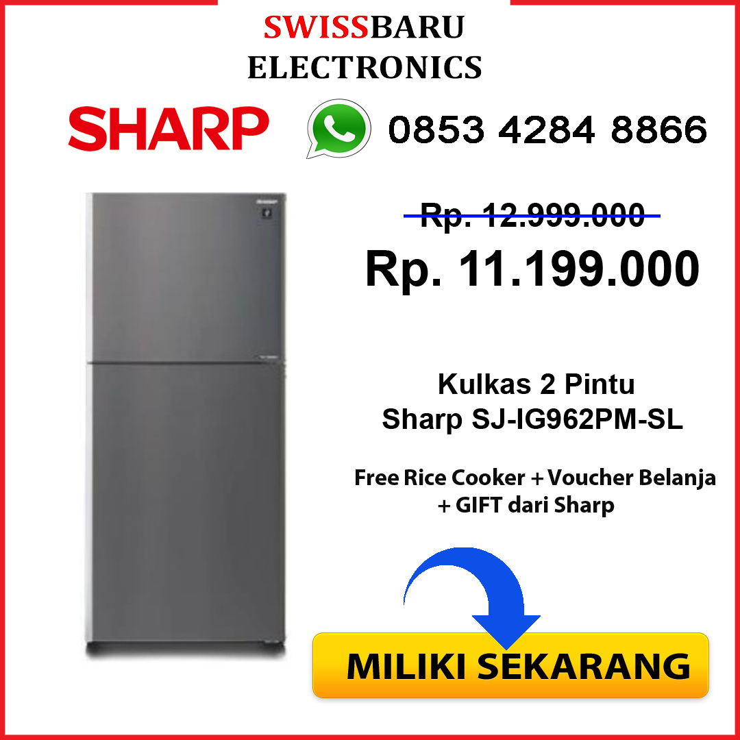 Harga Kulkas 2 Pintu Sharp di Manado - Swiss Baru Electronics
