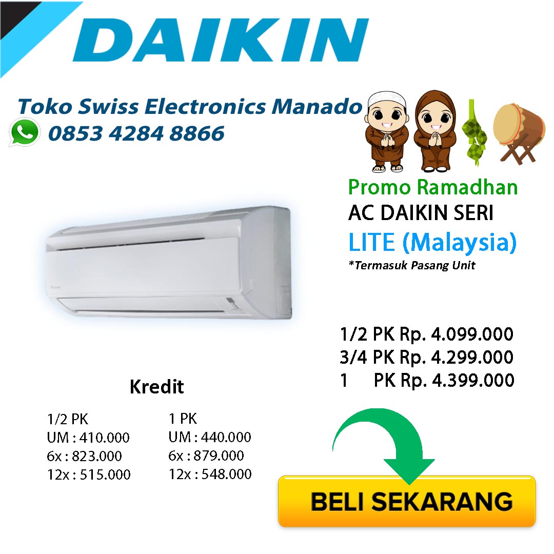 Harga AC 1/2 PK di Manado - Swiss Baru Electronics