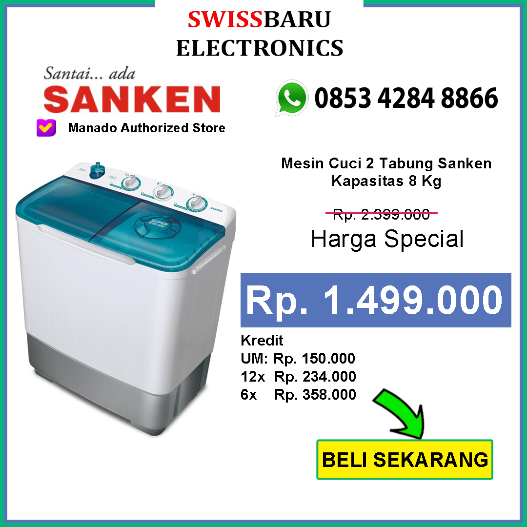 Harga Terbaru Mesin Cuci di Manado - Swiss Baru Electronics