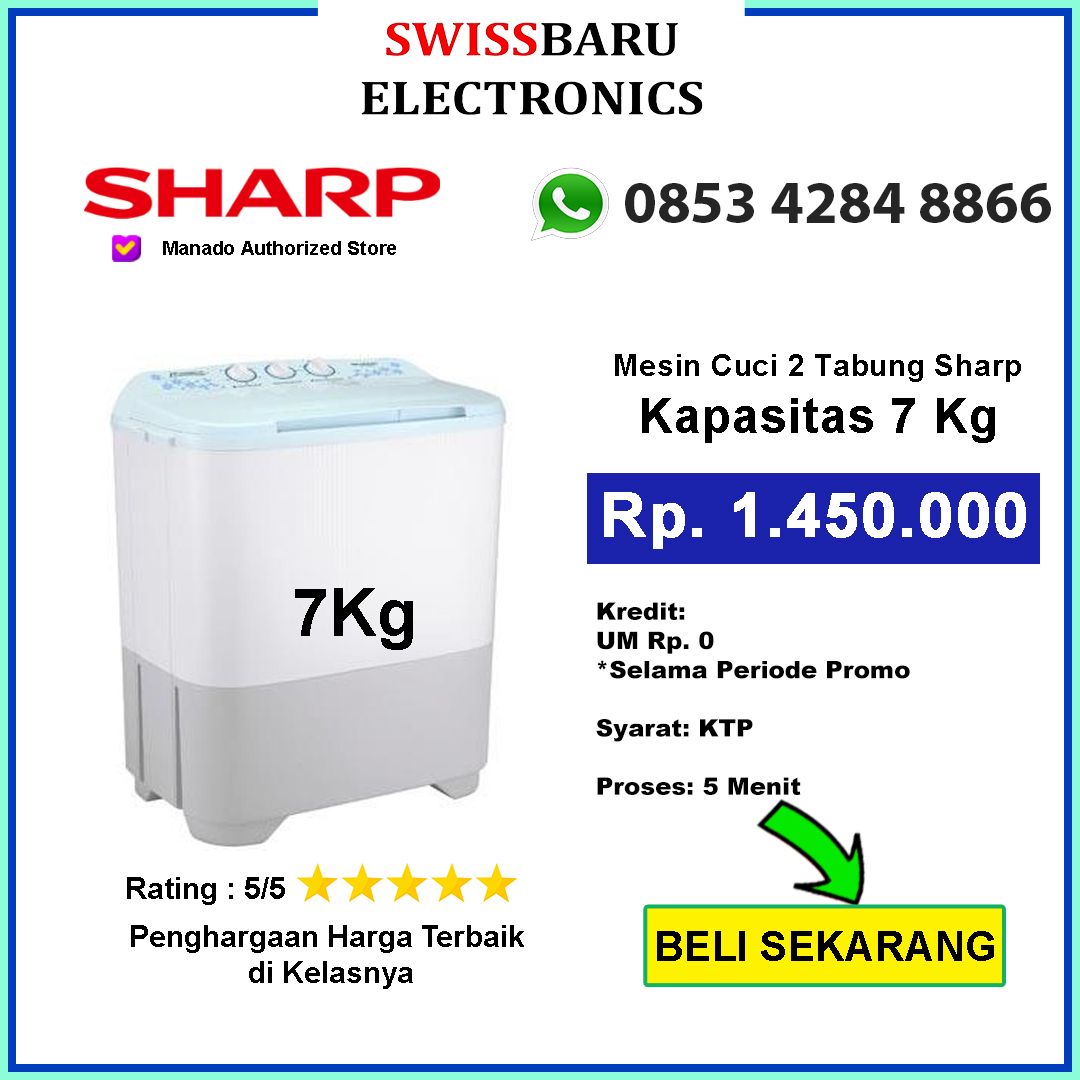Harga Mesin Cuci di Manado 2023 - Swiss Baru Electronics