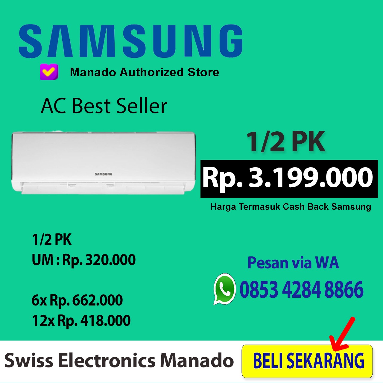 Harga AC Samsung Manado